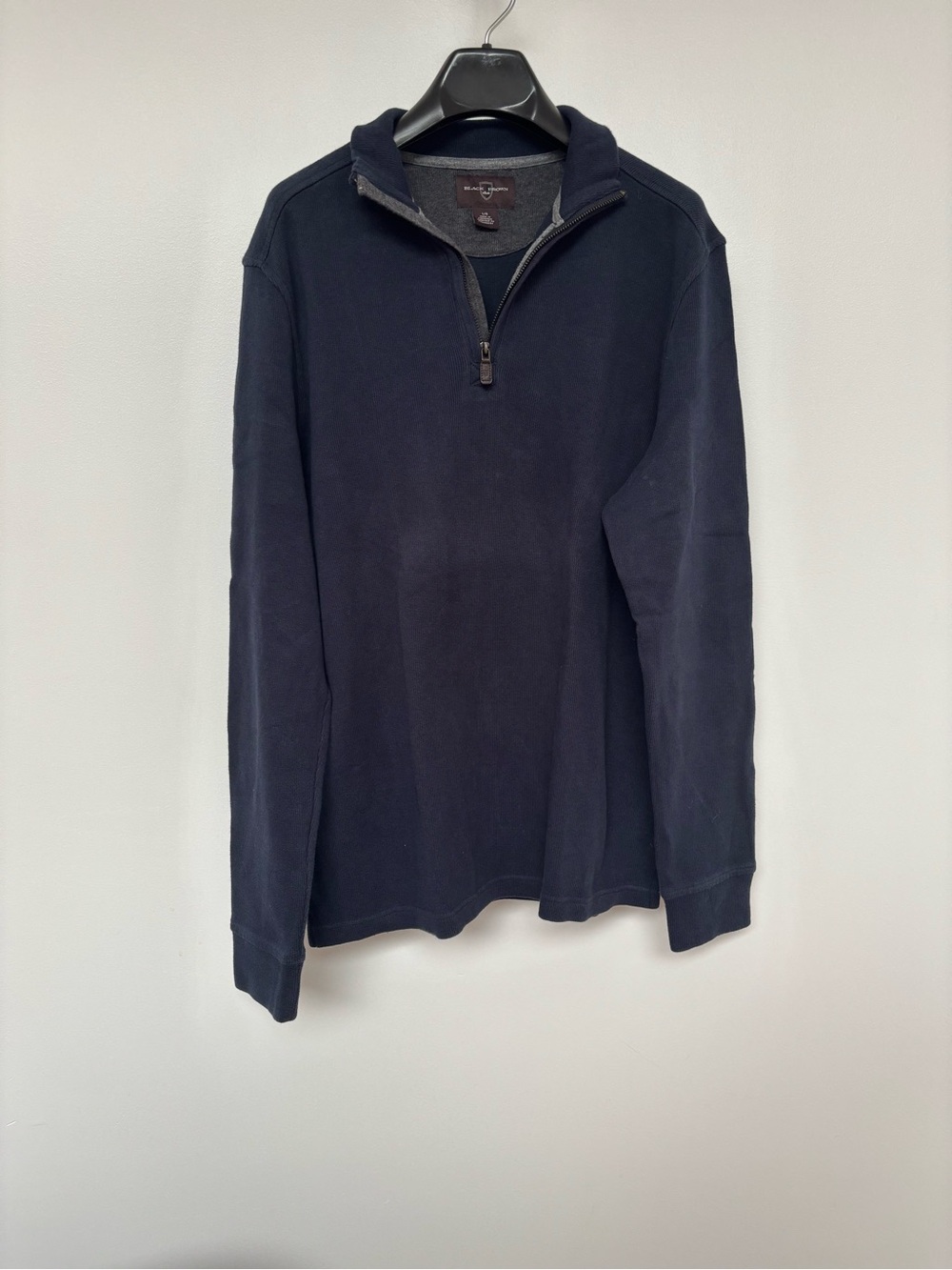 Black Brown 1826 Men's Navy Quarter-Zip Sweater